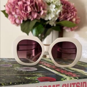 $5 below! White Frame Sunglasses